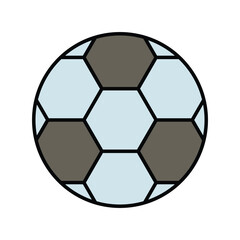 Fototapeta premium soccer color line icon with white background vector stock illustration