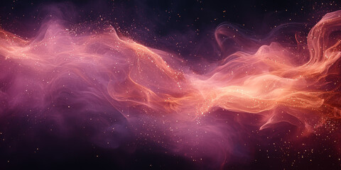 Abstract glowing particle lines and bokeh on a dark backdrop, conveying a futuristic technology concept