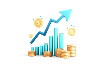 Business graph icon. 