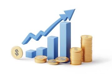 Business graph icon. 