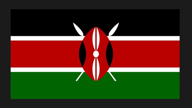 Kenya Paper Folding Flag, Kenya Flag, Flags Animation, Kenya Banner, Celebration, Patriots, 4K Animation, Surface Texture, Background.