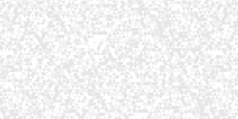 Minimal vector geometric seamless technology gray and white diamond triangle background. Abstract digital grid light pattern white Polygon Mosaic triangle business and corporate background.