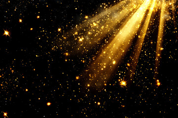 gold spark on background.