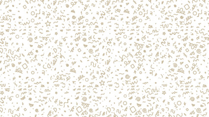 Seamless pattern with different brown hand drawn arrows on classic white background. Simple decoration illustration. Abstract geometric background pattern. Vector illustration.