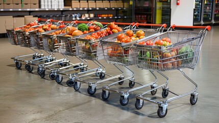 Modern shopping carts often feature user-friendly designs, including adjustable handles and easy-glide wheels.