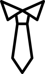 Work tie icon vector outline illustration