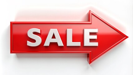 Red Arrow Sale Sign.