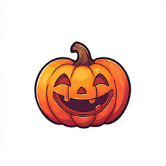 Happy Jack-o'-Lantern Illustration for Halloween