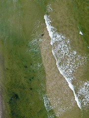 Waves on the Baltic Sea coast. Latvia