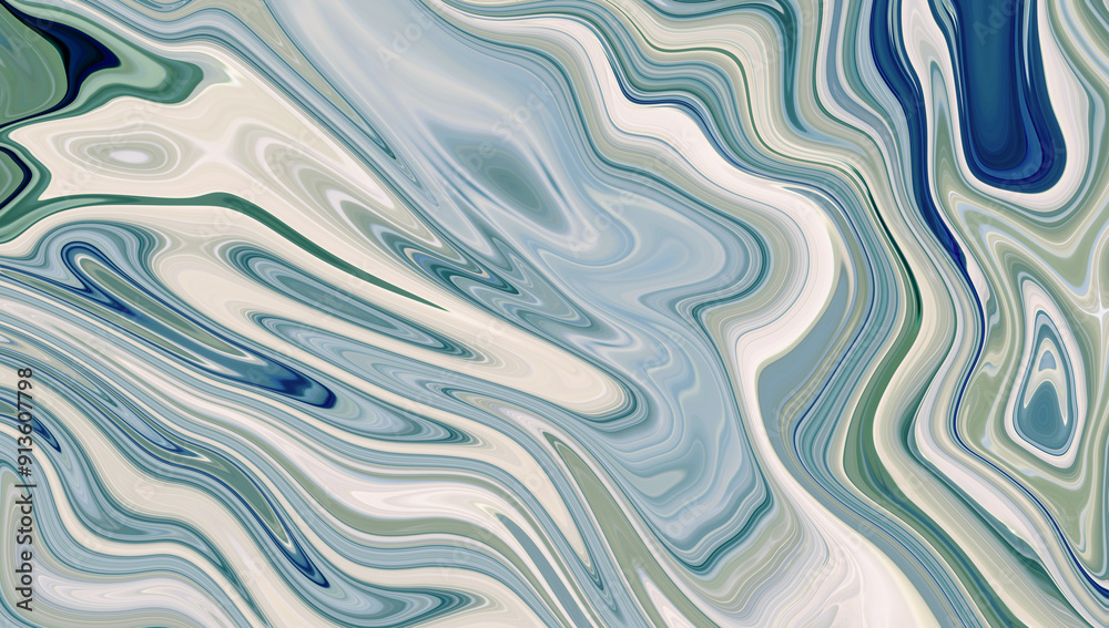Wall mural marble ink colorful. blue marble pattern texture abstract background. can be used for background or 
