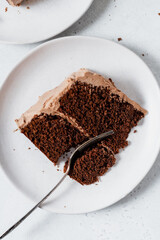 Single serve brown chocolate cake