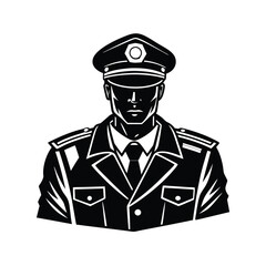 Police Man Silhouette Vector