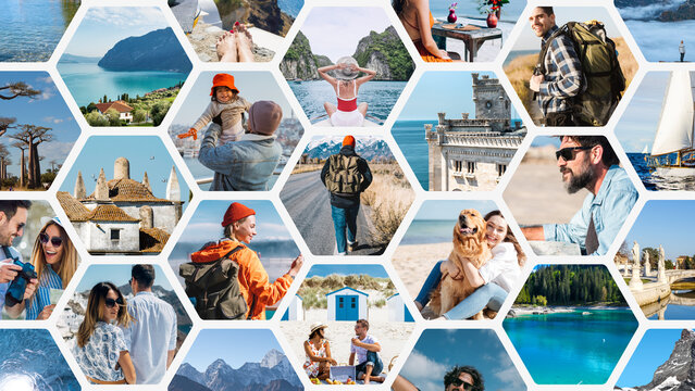 Hexagon Mosaic Photo Collage Video Template