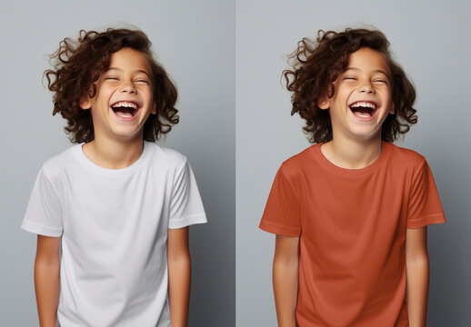 Apparel Boy Tshirt Mockup With Generative AI