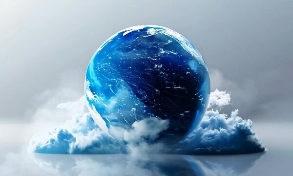 Earth Enveloped in Clouds