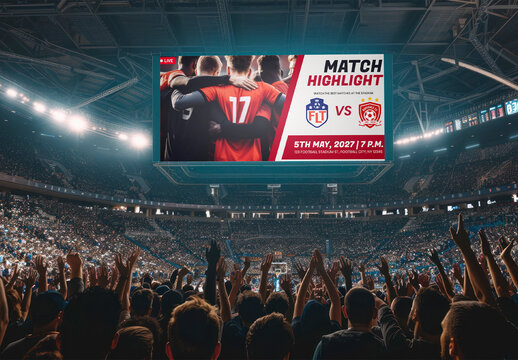 Screen Arena Display Mockup With Generative AI