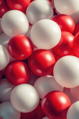 Obraz premium Red and White Balloons Pile