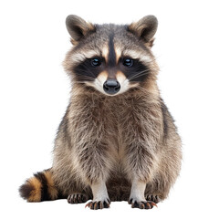 Obraz premium Raccoon isolated on a transparent background for web, banner, wallpaper
