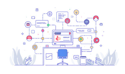 Document Management Workflow Automation, Illustrate the benefits of workflow automation in document management with an image showing automated task assignments, design