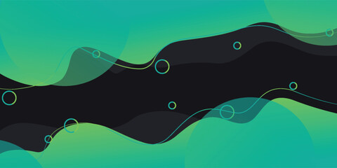 Abstract green liquid wavy background design illustration, wavy lines, eps10.