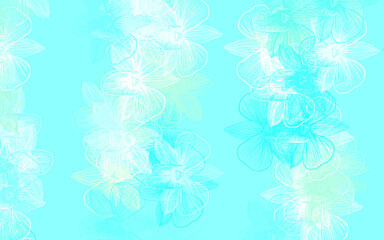 Fototapeta premium Light Green vector elegant wallpaper with flowers.