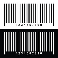 Realistic barcode label template. Product identification code vector icon. Datum scan technology isolated illustration in eps 10.