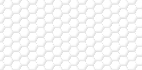 Fototapeta premium Vector abstract hexagonal futuristic geometric backdrop White 3d embossed creative hexagon, honeycomb white hexagon concept design abstract technology background, or wallpaper.