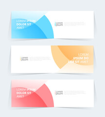 Geometric banner design with Vector presentation template.