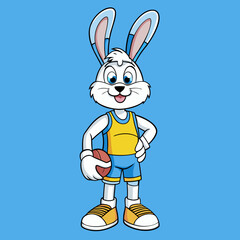 rabbit basketball cartoon character