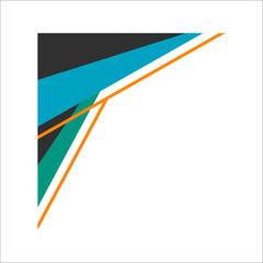Corner shape abstract modern. Modern geometric background for business presentation. vector illustration