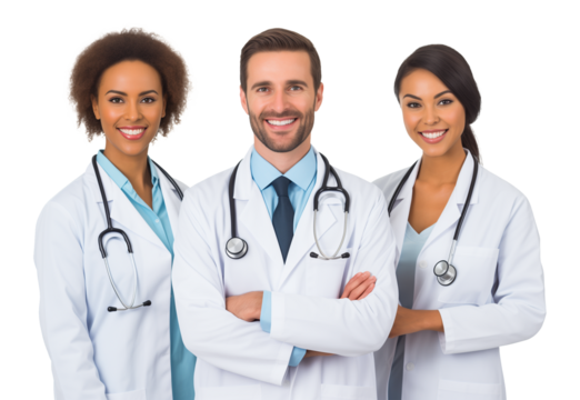 Doctor Team Isolated on Transparent Background
 - Powered by Adobe