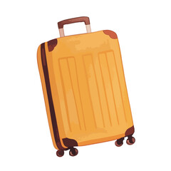 水彩で描いたキャリーケースのイラスト