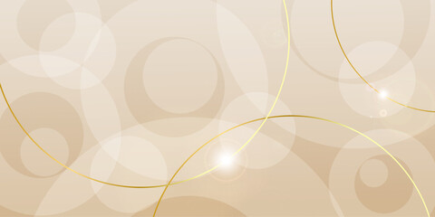 Nude tan gradient background with golden lines to create a trendy cover. Beige texture for web design.
