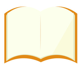 見開きの本。開いた本のイラスト