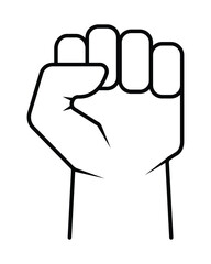 fist icon. hand symbol representing strength, unity, social movements, and empowerment. transparent png and vector illustration.