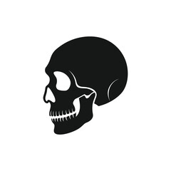 Human Skull Silhouette Vector