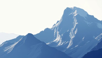 Fototapeta premium Majestic Mountain Peak with Snow-Capped Summit.