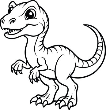 recommend clip art: hand drawn dinosaur line art black and white