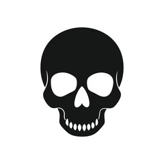 Human Skull Silhouette Vector