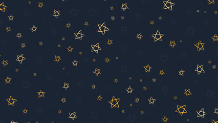 Fototapeta premium Seamless background with stars. Simple repeated pattern with stars galaxy theme. Dark indigo stars background.