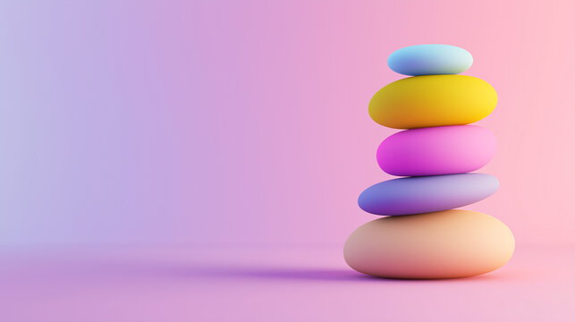 pyramid of stones, abstract soft transparent colors transitions gradient background