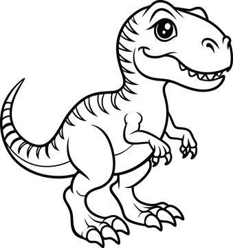 recommend clip art: hand drawn dinosaur line art black and white
