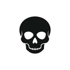 Human Skull Silhouette Vector