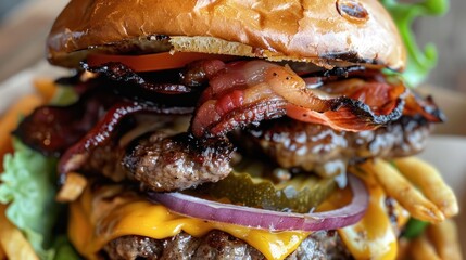 Juicy Bacon Cheeseburger
