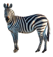 Fototapeta premium A Zebra isolated on a transparent background for web, banner, wallpaper