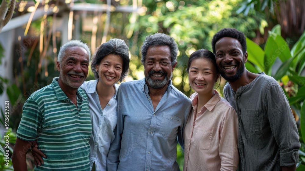 Canvas Prints The smiling diverse friends