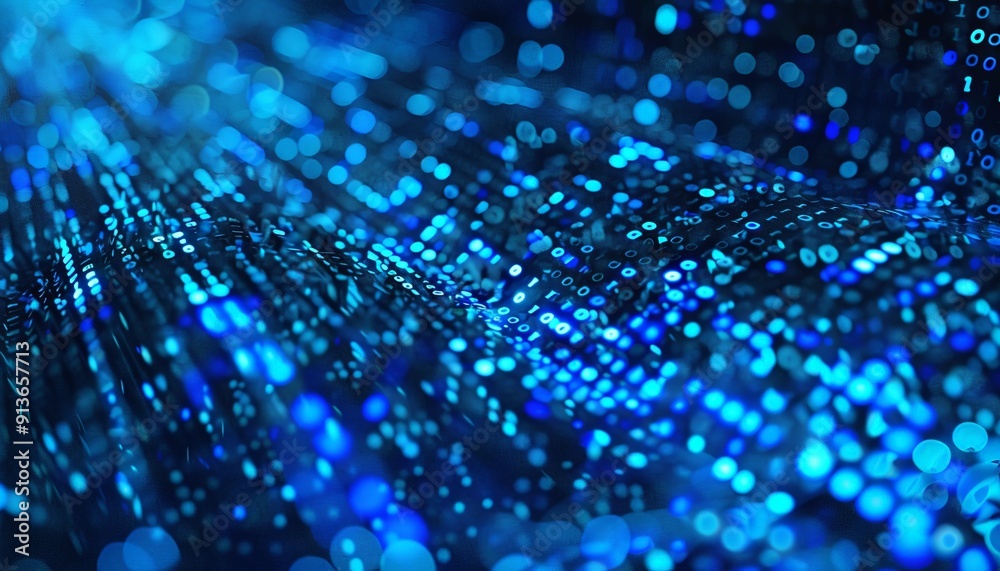 Poster abstract digital background with binary code