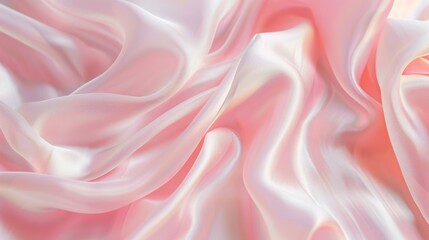 Fototapeta premium A soft and smooth pink fabric with a pattern of swirls and lines.