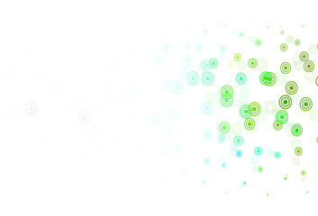 Light Blue, Green vector template with circles.