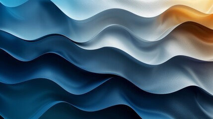 Obraz premium Abstract Wavy Patterns in Shades of Blue and White Displaying Fluid Movement and Calmness